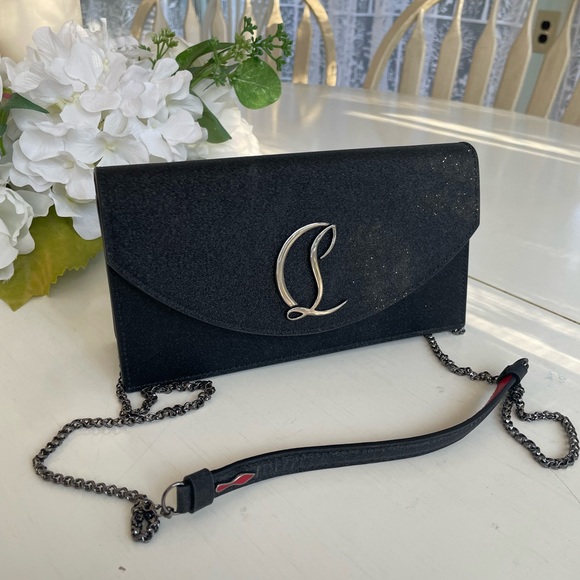 ❌SOLD❌Christian Louboutin Black Glitter Shoulder bag - Picture 3 of 13
